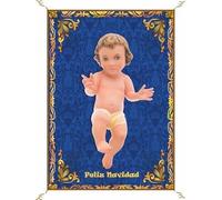 Porras Estampación & Banderas | Balconera del Niño Jesús hecho hombre. El niño Dios ha nacido. Decora tus balcones con colgaduras de Navidad.
