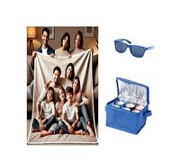 PORRAS ESTAMPACION & BANDERAS Manta Personalizada Bebe│Manta Personalizada con Fotos│Regalo Oportunidad Ahora Nevera y Gafas de Sol Pack