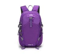 PORRASSO 25L Mochila de Senderismo Mochila Ligera Impermeable Gran Daypack con Cinta Reflectante Tela Oxford Backpack para Hombre Mujer Camping Escalada Deportes Viajar Aire Púrpura