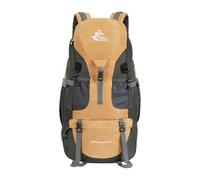 PORRASSO 50L Mochila de Senderismo Mochila Grande Impermeable Hombre Mujer Backpack Poliéster para Viajar Acampar Escalada Deportes Aire Libre Oro