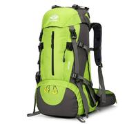 PORRASSO 50L Mochila de Senderismo Mochila Impermeable con Cubierta de lluvia Hiking Backpack para Hombre Mujer Viajar Acampar Escalada Deportes Aire Libre Verde