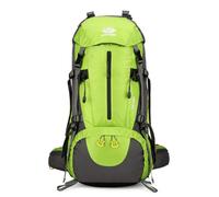 PORRASSO 50L Mochila de Senderismo Mochila Impermeable con Cubierta de lluvia Hombre Mujer Backpack para Viajar Acampar Escalada Deportes Aire Libre Verde