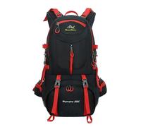 PORRASSO 50L Mochila de Senderismo Mochila Impermeable Mochila Hiking Backpack para Hombre Mujer Acampar Hacer Ciclismo Escalada Deportes Aire Libre Negro