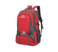 PORRASSO 55L Mochila de Senderismo Mochila Grande Impermeable Daypack Hiking Backpack para Hombre Mujer Camping Escalada Deportes Viajar Aire Libre Rojo