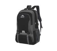 PORRASSO 55L Mochila de Senderismo Mochila Grande Impermeable Daypack Hiking Backpack para Hombre Mujer Camping Escalada Deportes Viajar Aire Libre Negro