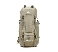 PORRASSO 60L Mochila de Senderismo Mochila Grande Impermeable con Cubierta de lluvia Hombre Mujer Backpack para Viajar Acampar Escalada Deportes Aire Libre Gris