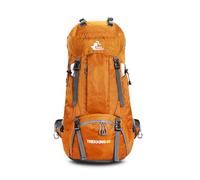PORRASSO 60L Mochila de Senderismo Mochila Grande Impermeable con Cubierta de lluvia Hombre Mujer Backpack para Viajar Acampar Escalada Deportes Aire Libre Oro