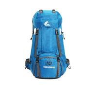 PORRASSO 60L Mochila de Senderismo Mochila Grande Impermeable con Cubierta de lluvia Hombre Mujer Backpack para Viajar Acampar Escalada Deportes Aire Libre Azul Claro