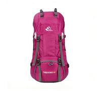PORRASSO 60L Mochila de Senderismo Mochila Grande Impermeable con Cubierta de lluvia Hombre Mujer Backpack para Viajar Acampar Escalada Deportes Aire Libre Rosa Roja