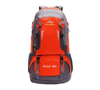 PORRASSO 60L Mochila de Senderismo Mochila Impermeable Daypack Grande Hiking Backpack para Hombre Mujer Camping Escalada Deportes Viajar Aire Libre Naranja