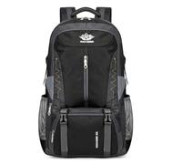 PORRASSO 60L Mochila de Senderismo Mochila Impermeable Daypack Hiking Backpack para Hombre Mujer Camping Escalada Deportes Viajar Aire Libre Negro