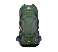 PORRASSO 60L Mochila de Senderismo Mochila Impermeable Nailon Camping Reflectantes Gran Backpack Viaje Verde