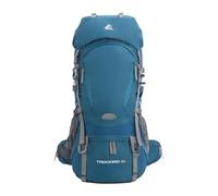 PORRASSO 60L Mochila Outdoor Mochila de Senderismo Grande con Cubierta de lluvia Hombre Mujer Duradera Backpack para Viajar Acampar Escalada Deportes Aire Libre Verde Malaquita