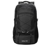 PORRASSO 75L Mochila de Senderismo Mochila Impermeable Daypack Hiking Backpack para Hombre Mujer Camping Escalada Deportes Viajar Aire Libre Negro
