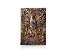 PORRASSO A5 Cuaderno de Cuero Impermeable Diario de Viaje Retro Bloc Notas Clásico Alivio Journal 100 Hojas 21.5x14.5cm pour Hombre Mujer Alumno Vistoso