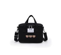 PORRASSO Bolsa de Almuerzo Aislada Bolsa Aislamiento Isotermica Bolsa Nevera Bolsa Comida para Mujeres Adolescentes Niño Escuela Oficina Picnic Negro