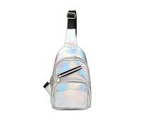 PORRASSO Bolsa de Pecho Mujer Moda Bolsos Cruzados Niña Impermeable Bandoleras Cruzada Cuero Sling Bag Deporte Viaje Ciclismo Intemperie Senderismo Mochila Pequeña Blanco A