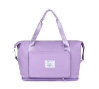 PORRASSO Bolsa de Viaje de Mujer Bolsas de Deporte Grande Expandible Bolsa de Gimnasio Plegable Bolsa Fin de Semana para Viajes Deportes Morado Claro