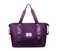 PORRASSO Bolsa de Viaje de Mujer Bolsas de Deporte Grande Expandible Bolsa de Gimnasio Plegable Bolsa Fin de Semana para Viajes Deportes Camping Morado Oscuro