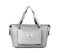 PORRASSO Bolsa de Viaje de Mujer Bolsas de Deporte Grande Expandible Bolsa de Gimnasio Plegable Bolsa Fin de Semana para Viajes Deportes Gris