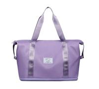 PORRASSO Bolsa de Viaje de Mujer Bolsas de Deporte Grande Expandible Bolsa de Gimnasio Plegable Bolsa Fin de Semana para Viajes Deportes Camping Morado Claro