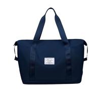 PORRASSO Bolsa de Viaje de Mujer Bolsas de Deporte Grande Expandible Bolsa de Gimnasio Plegable Bolsa Fin de Semana para Viajes Deportes Camping Azul Oscuro