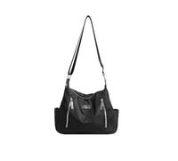 PORRASSO Bolso Bandolera Casual Mujeres Bolso de Hombro Tela Oxford Bolso Cruzados para Dating Viaje Uso Diario Negro