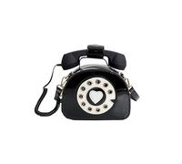 PORRASSO Bolso Bandolera de Mujer Creativa Bolso de Hombro con Forma de Teléfono Bolso de Mano Bolso Cruzados Negro