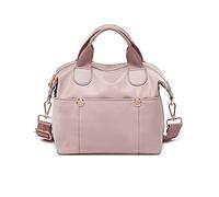 PORRASSO Bolso Bandolera de Mujer Moda Bolso de Hombro Multifuncional Bolsos Nylon Bolso Cruzados per Viaje Escuela Trabajo Uso Diario Rosa Claro
