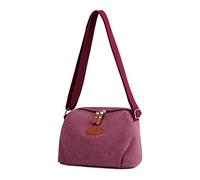 PORRASSO Bolso Bandolera Mujer Casual Bolso de Hombro Lona Bolso Cruzados Señora Crossbody Bag para Viaje Shopping Uso Diario Rojo
