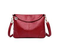 PORRASSO Bolso Bandolera para Mujer Bolso Cruzados de Moda Bolso Impermeable Bolso de Hombro Bolsa de Mensajero para Cita Trabaja Viaje Uso Diario Rojo