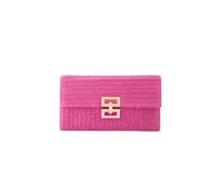 PORRASSO Bolso Clutch Paja Mujer Bolsa de Playa Paja Embrague Bolso Tejido para Verano Boda Viaje Vacaciones Rojo Rosa