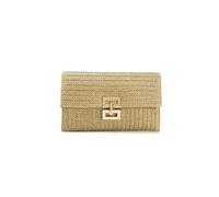 PORRASSO Bolso Clutch Paja Mujer Bolsa de Playa Paja Embrague Bolso Tejido para Verano Boda Viaje Vacaciones Albaricoque