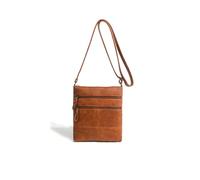 PORRASSO Bolso Cruzado Minimalista Bolso Bandolera para Mujer Bolso de Hombro Señoras PU Bolsos de Mensajero para Trabaja Viaje Uso Diario Marrón