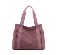 PORRASSO Bolso de Hombro Lona Bolsos de Mujer Chica Bolso Shopper Bolsa Tote para Compras Viajes Uso Diario Violeta