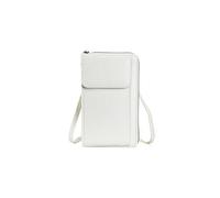 PORRASSO Bolso de Teléfono Móvil Cuero Cartera Mujer Bolso Bandolera Monedero Bolso de Hombro Bolso Cruzado de Moda Blanco