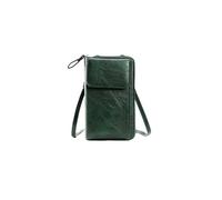 PORRASSO Bolso de Teléfono Móvil Cuero Cartera Mujer Bolso Bandolera Monedero Bolso de Hombro Bolso Cruzado de Moda Verde