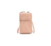 PORRASSO Bolso de Teléfono Móvil Cuero Cartera Mujer Bolso Bandolera Monedero Bolso de Hombro Bolso Cruzado de Moda Rosa