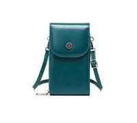 PORRASSO Bolso Movil Mujer Bolso Bandolera Moda Bolso Bandolera con Bloqueo RFID Señora Bolsa de Telefono PU Impermeable Teléfono Monedero Azul