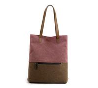 PORRASSO Bolso Totes para Mujer Mochila de Lona Grande Bolsa de Hombro Casual Bolsos de Mano Señora Bolso Shopper para Viajes Trabajo Uso Diario Rojo