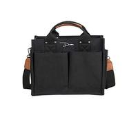 PORRASSO Bolsos de Mujer Bolsos de Hombro Grande Bolso Bandolera de Lona Bolso Tote Shopper Bolso para Trabajo Escuela Viaje Uso Diario Negro