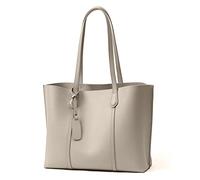 PORRASSO Bolsos de Mujer Grande Bolso Tote Bolsa de Hombro de Moda Señora PU Cuero Bolso Shopper para Escuela Trabajo Viaje Compras Caqui