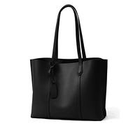 PORRASSO Bolsos de Mujer Grande Bolso Tote Bolsa de Hombro de Moda Señora PU Cuero Bolso Shopper para Escuela Trabajo Viaje Compras Negro
