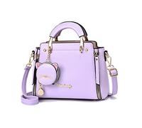 PORRASSO Bolsos de Mujer Lindo Bolso Bandolera Bolsos de Hombro de Señora Impermeable PU Cuero Bolsos de Mano para Cita Viaje Uso Diario Púrpura