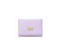 PORRASSO Bonita Cartera de Mujer Pequeña Tarjetero para Tarjetas Billetero PU Wallet con 7 Ranuras para Tarjetas Morado B