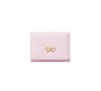 PORRASSO Bonita Cartera de Mujer Pequeña Tarjetero para Tarjetas Billetero PU Wallet con 7 Ranuras para Tarjetas Rosa B