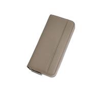 PORRASSO Cartera Cuero Mujer Monedero con Bloqueo RFID Gran Billetero Tarjetero Monederos Larga Wallet Gris Lino