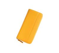 PORRASSO Cartera Cuero Mujer Monedero con Bloqueo RFID Gran Billetero Tarjetero Monederos Larga Wallet Amarillo