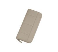 PORRASSO Cartera Cuero Mujer Monedero con Bloqueo RFID Gran Billetero Tarjetero Monederos Larga Wallet Gris B