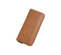 PORRASSO Cartera Cuero Mujer Monedero con Bloqueo RFID Gran Billetero Tarjetero Monederos Larga Wallet Color Caramelo B